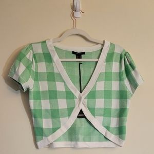 Forever 21 Cropped Short Sleeve Duster  Cardigan